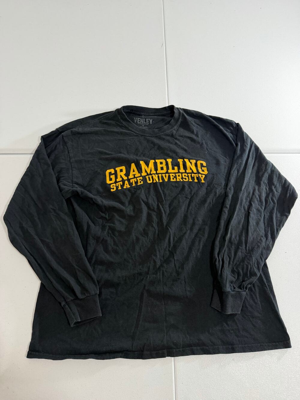 Grambling State University Long Sleeve Shirt Mens L Black Gold HBCU College